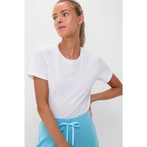 TUCKERNUCK SPORT White Performance Cotton Jocelyn Tee Size S NWT